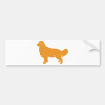 Perfil do clássico do golden retriever adesivo