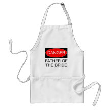 Perigo - pai do t-shirt engraçado do casamento da  aventais