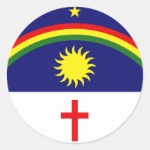 Pernambuco, bandeira de Brasil Adesivo Redondo