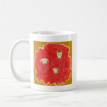Persegue a ARTE original da pintura do gouache do  Caneca