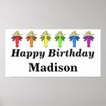 Personalize o aniversário conhecido das fadas do a posters