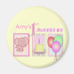 Personalize seu próprio primeiro aniversario imã de geladeira