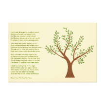 PersonalTrees - árvore do poeta a estrada não toma Impressão Em Canvas