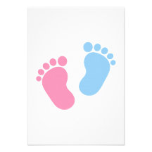Pés do bebê convite personalizado