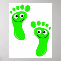 Pés verdes felizes posters