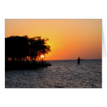 pesca do por do sol cartões