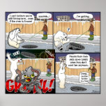 PESCA ESTRANHA DO INVERNO EM ALASKA POSTER