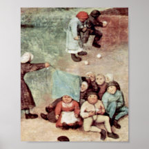 Pessoa idosa de Pieter Bruegel - os jogos das cria Impressão