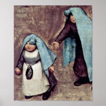 Pessoa idosa de Pieter Bruegel - os jogos das cria Posters