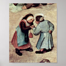 Pessoa idosa de Pieter Bruegel - os jogos das cria Impressão