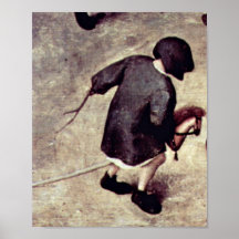 Pessoa idosa de Pieter Bruegel - os jogos das cria Posters
