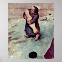 Pessoa idosa de Pieter Bruegel - os jogos das cria Posters