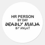 Pessoa Ninja mortal da hora Adesivo Em Formato Redondo
