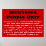 Pessoas motivado somente poster