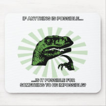 Philosoraptor qualquer coisa é possível mouse pads