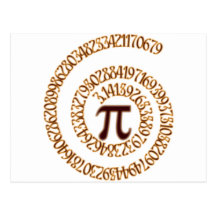 Pi ao centésimo lugar decimal cartões postais