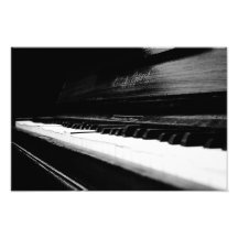 Piano velho impressão fotográfica