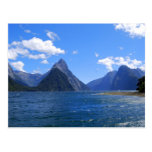 Pico da mitra, Milford Sound, cartão de NZ Cartao Postal