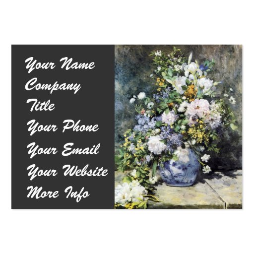 Pierre-Auguste Renoir, vaso das flores Cartoes De Visita