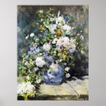 Pierre-Auguste Renoir, vaso das flores Posters