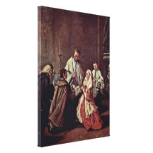 Pietro Longhi - o sacramento do casamento Impressão De Canvas Esticadas