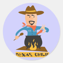 Pimentão de Texas Adesivo Em Formato Redondo