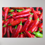Pimentas da malagueta picante impressão