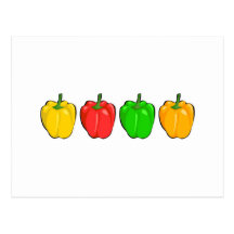 Pimentas de Bell Cartoes Postais