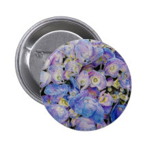 Pin botânico do botão da arte do Hydrangea azul Boton