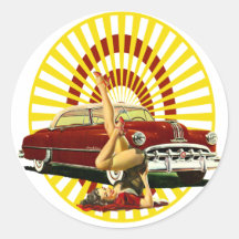 Pin de hot rod acima da menina adesivos