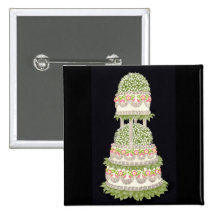 Pin do bolo de casamento w/Roses Botons
