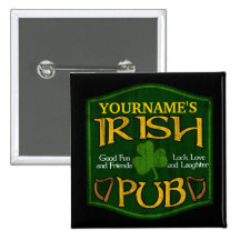 Pin irlandês personalizado do sinal do bar botons