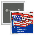 Pin personalizado /Button da bandeira americana Boton