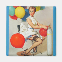 Pin retro de Gil Elvgren do vintage acima da menin