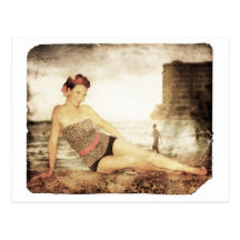 Pin up cartão postal