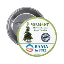 Pinback político preliminar de Obama em 2012 Vermo Pins
