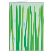 Pingos de chuva em Grassblades Cartoes
