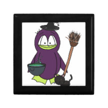 Pinguim da bruxa porta jóias