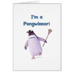 Pinguim do Lacrosse Cartão