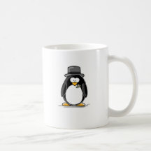 Pinguim do noivo caneca
