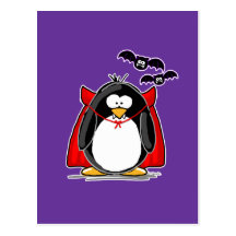 Pinguim do vampiro cartoes postais