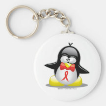 Pinguim vermelho da fita chaveiro