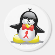 Pinguim vermelho da fita imã de refrigerador