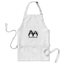 Pinguins dos noivos aventais