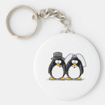 Pinguins dos noivos chaveiros