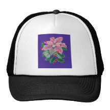 PinkPoinsettia2 Boné