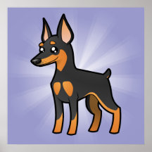 Pinscher diminuto dos desenhos animados/Manchester Impressão