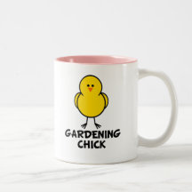 Pintinho de jardinagem caneca