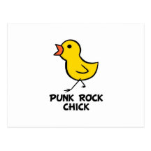 Pintinho do punk rock cartão postal