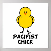 Pintinho pacifista impressão